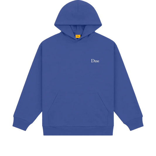 Dime MTL Classic Small Logo Hoodie Indigo - ARROW & BEAST