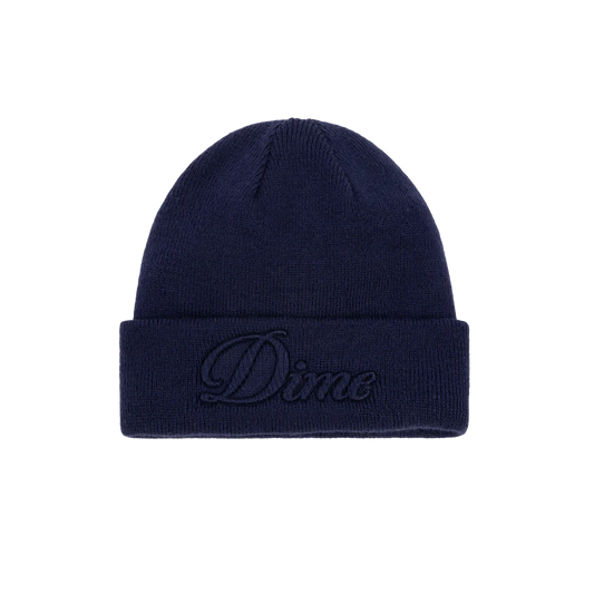 Dime MTL Cursive Fold Beanie Navy