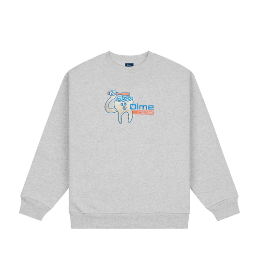 Dime MTL Dental Care Crewneck Heather Grey - ARROW & BEAST