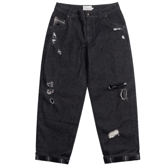 Dime MTL Secret Baggy Denim Pants Black Washed - ARROW & BEAST