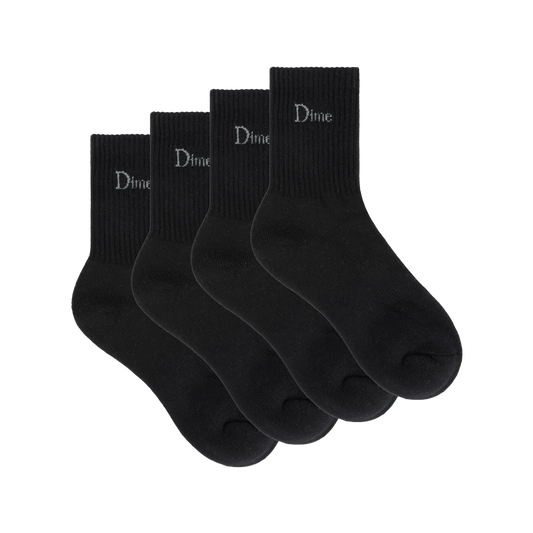 Dime MTL Classic Long Socks 2 Pack Black