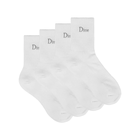 Dime MTL Classic Long Socks 2 Pack White