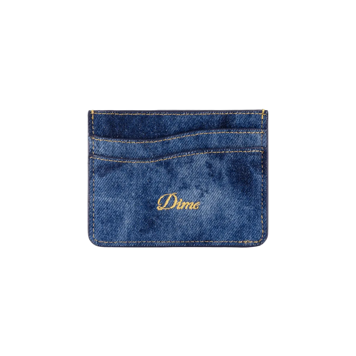 Dime MTL Cursive Cardholder Indigo Denim - ARROW & BEAST
