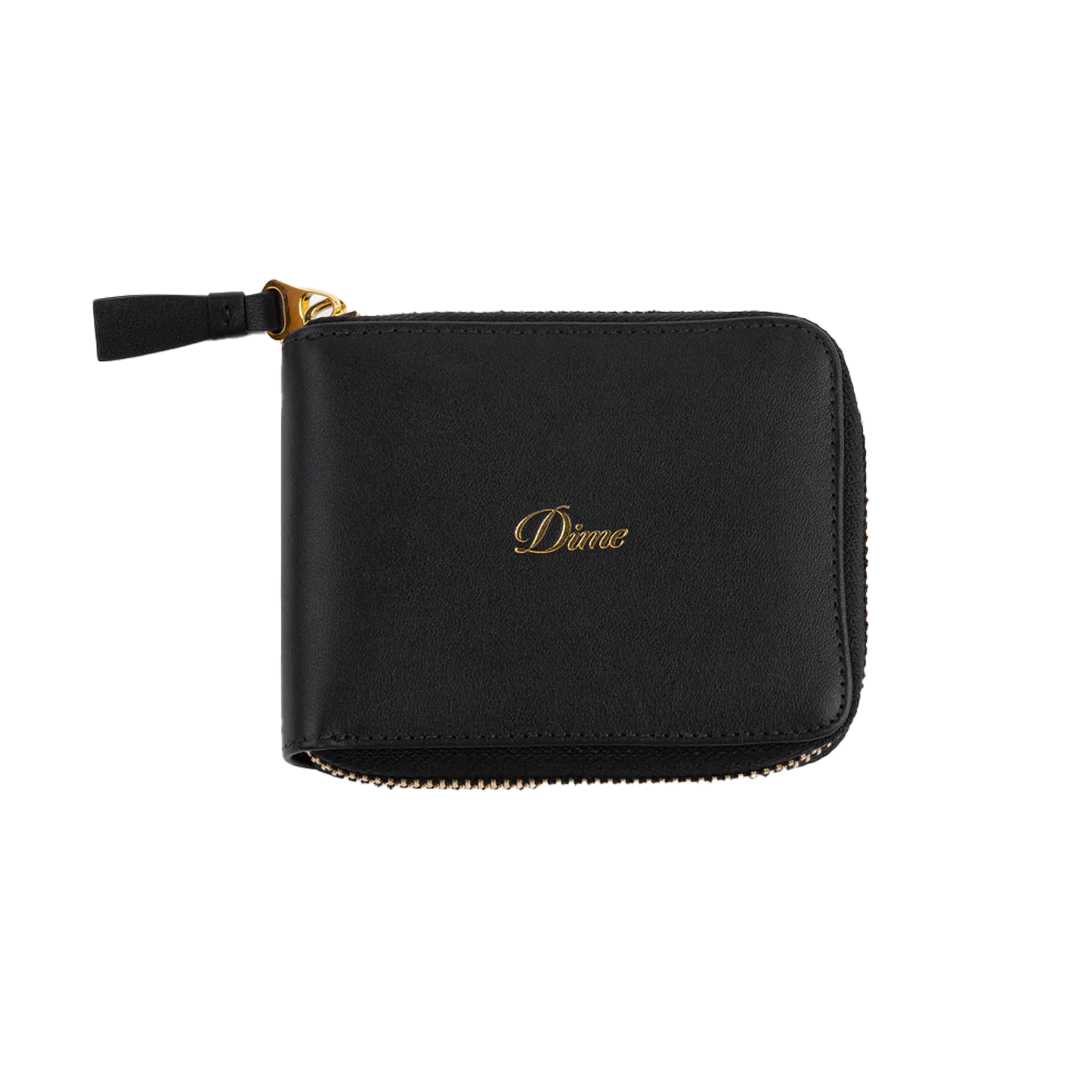 Dime MTL Cursive Zip Wallet Black