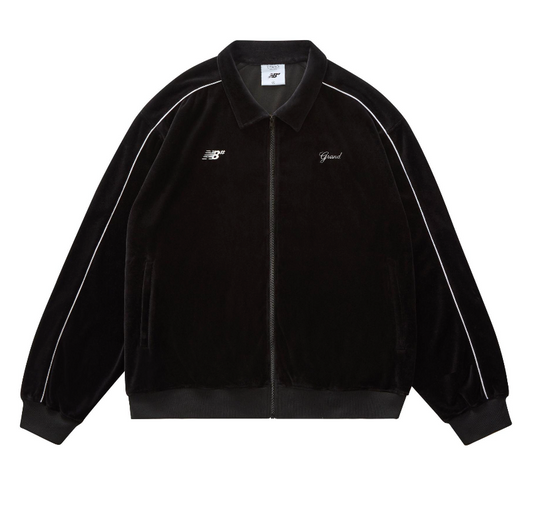 Grand Collection NB VELOUR TRACK JACKET Black