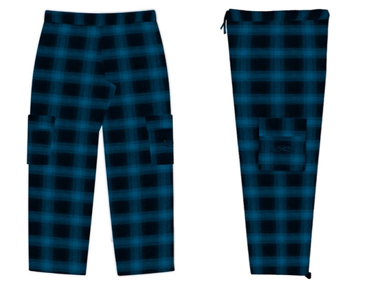 Yardsale XXX Flannel Cargos Blue/Black - ARROW & BEAST