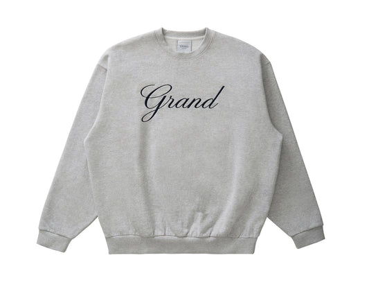 GRAND Collection Embroidered Crewneck Sweatshirt Grey - ARROW & BEAST