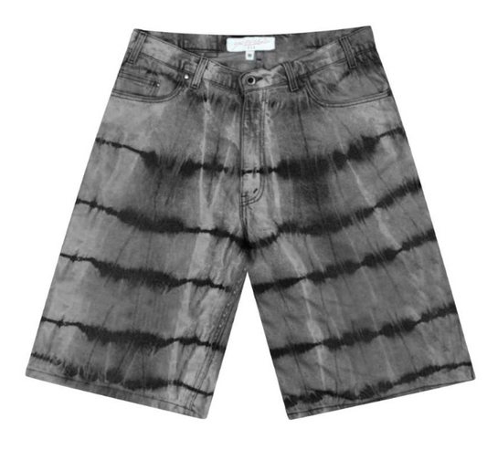 Yardsale XXX Tie Dye Denim Shorts (Black) Black