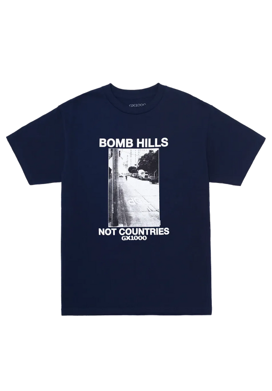 GX1000 Bomb Hills Not Countries Tee Navy