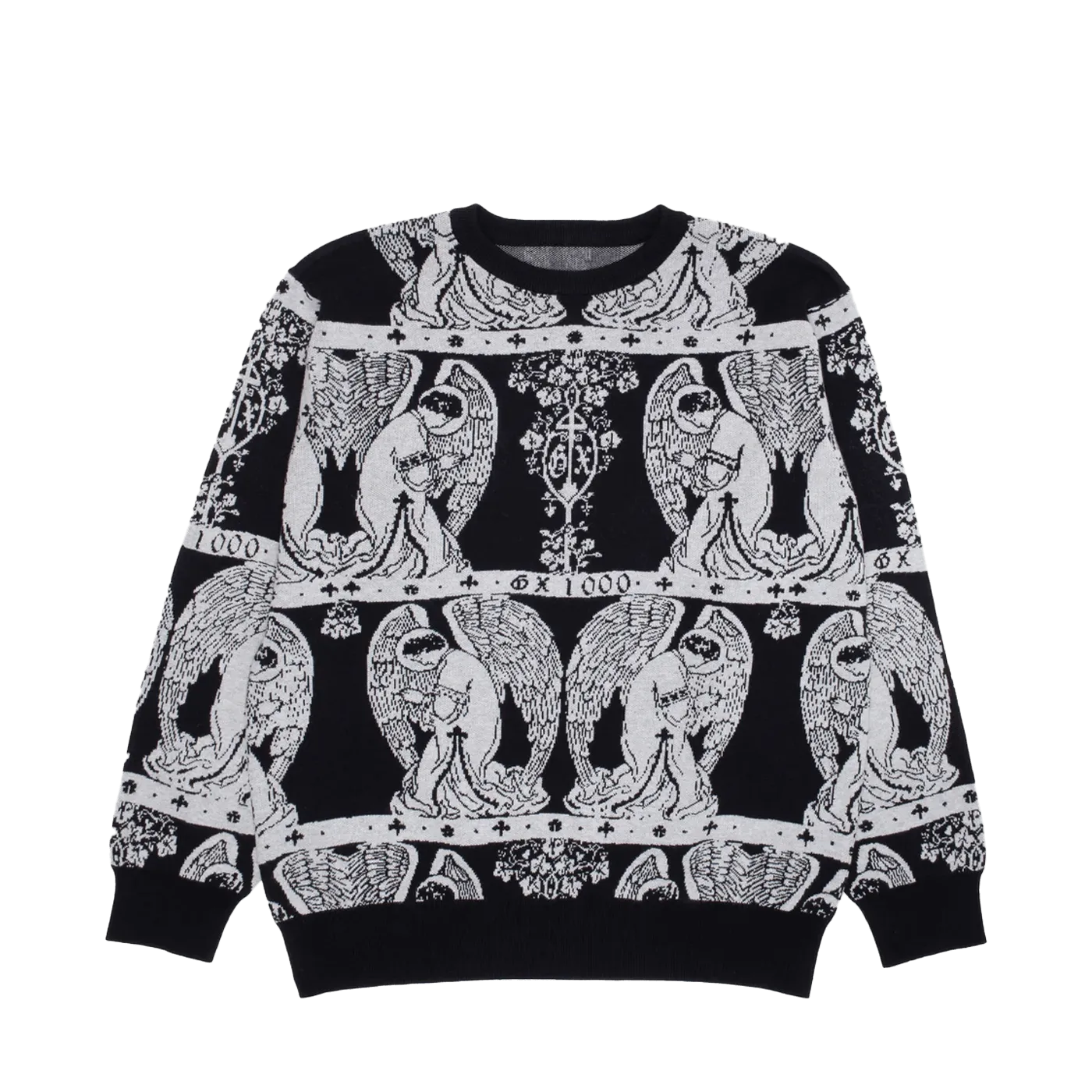 GX1000 Jacquard Crewneck Grey Black