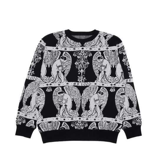 GX1000 Jacquard Crewneck Grey Black