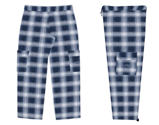 Yardsale XXX Flannel Cargos Navy/White - ARROW & BEAST