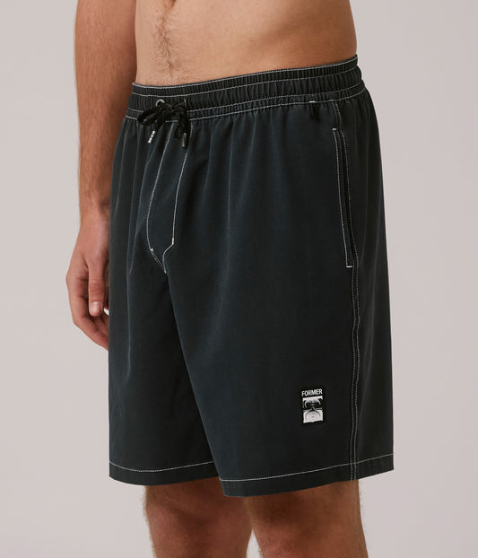 FORMER MERCHANDISE SWANS BAGGY 18 SWIM TRUNK BLACK