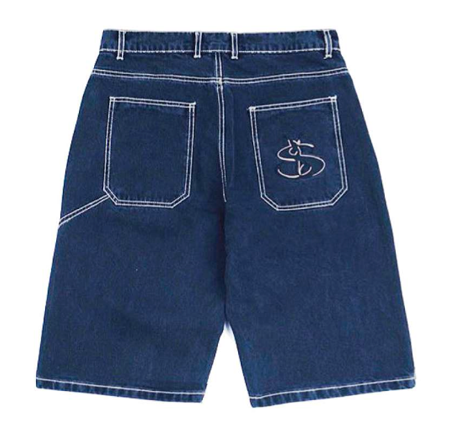 Yardsale XXX Phantasy Denim Shorts (Blue/White) Blue/White