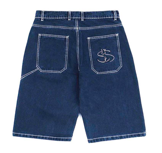 Yardsale XXX Phantasy Denim Shorts (Blue/White) Blue/White