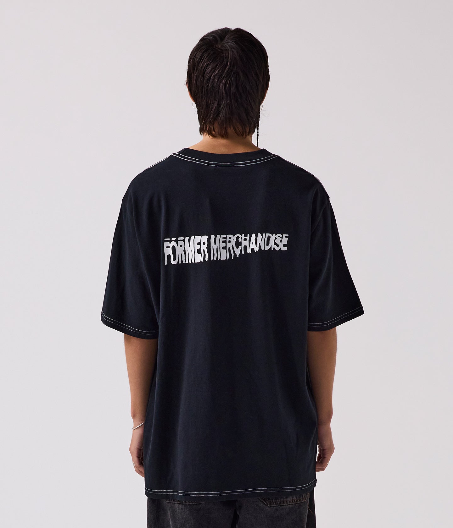 FORMER MERCHANDISE SKEWER OVERSIZED T-SHIRT BLACK