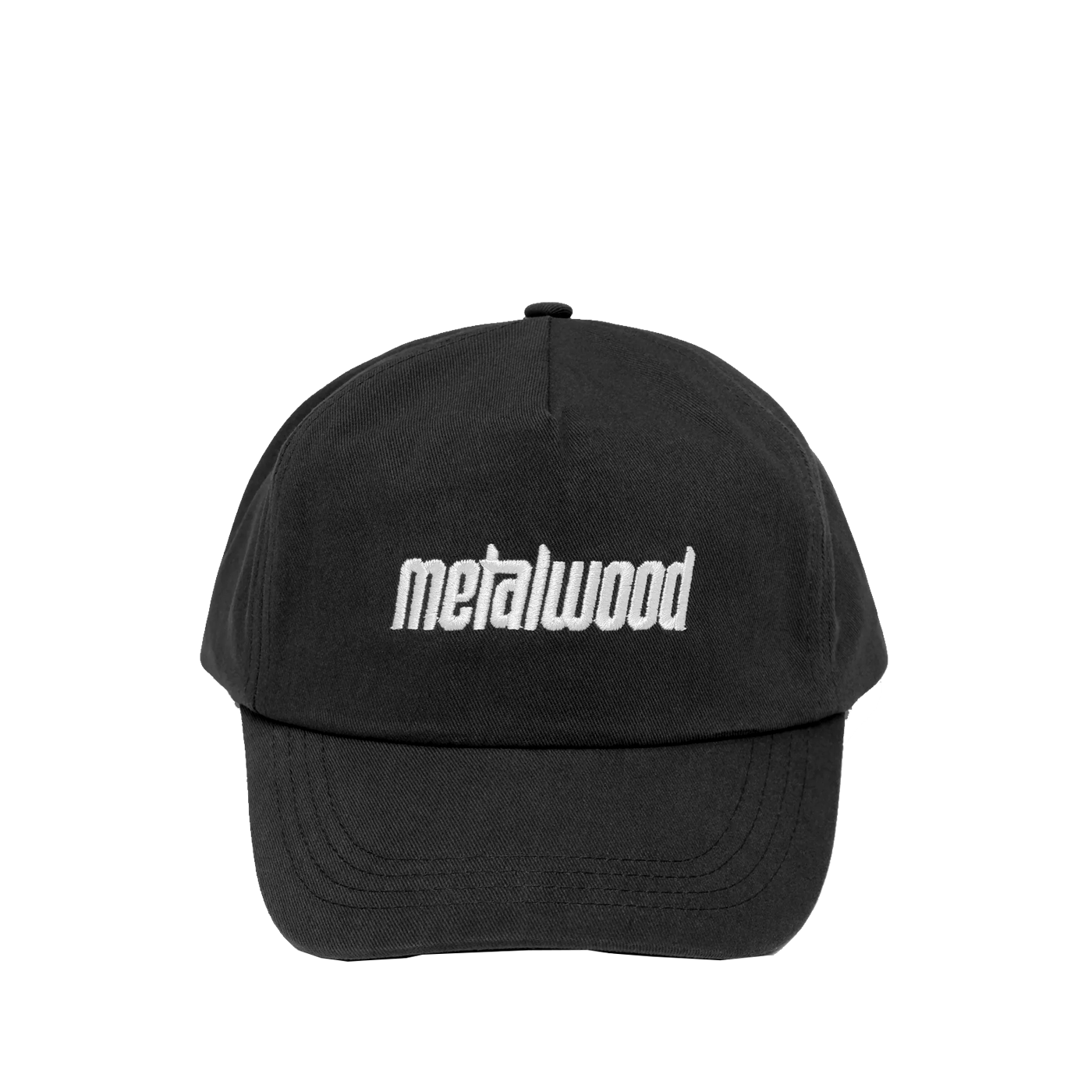Metalwood Studio Metal Logo 5-Panel Hat Black