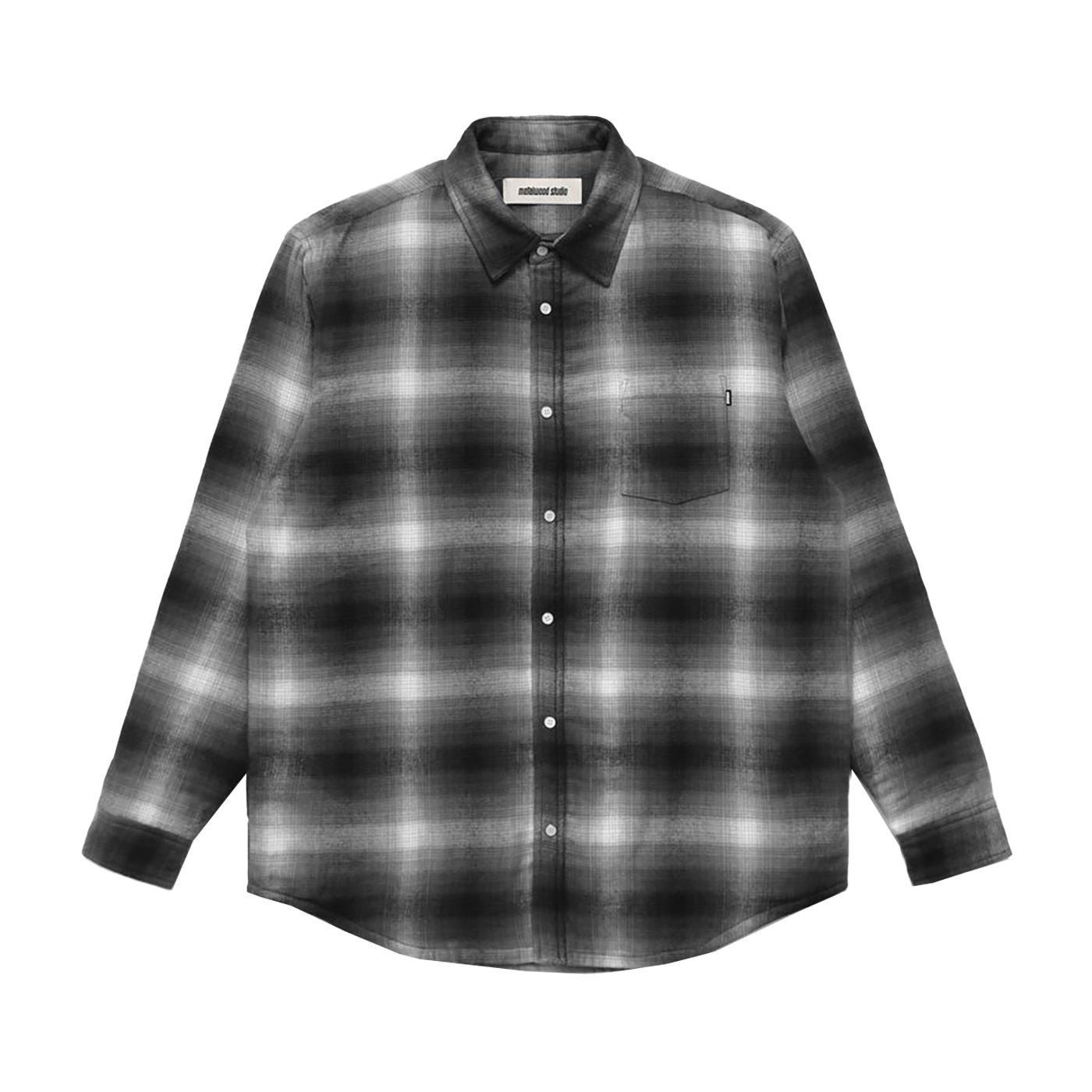 Metalwood Studio Poly Filled Shirt Plaid Black