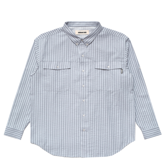 Metalwood Studio Seersucker Fishing Shirt Sky
