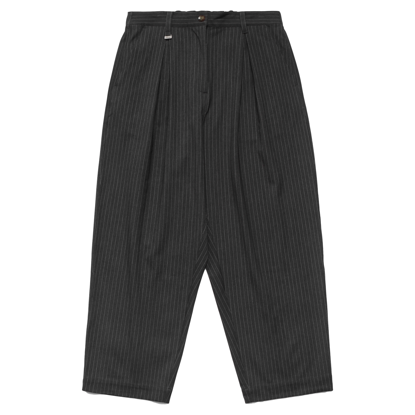 Metalwood Studio Elastic Waist Baggy Pant Grey Pinstripe