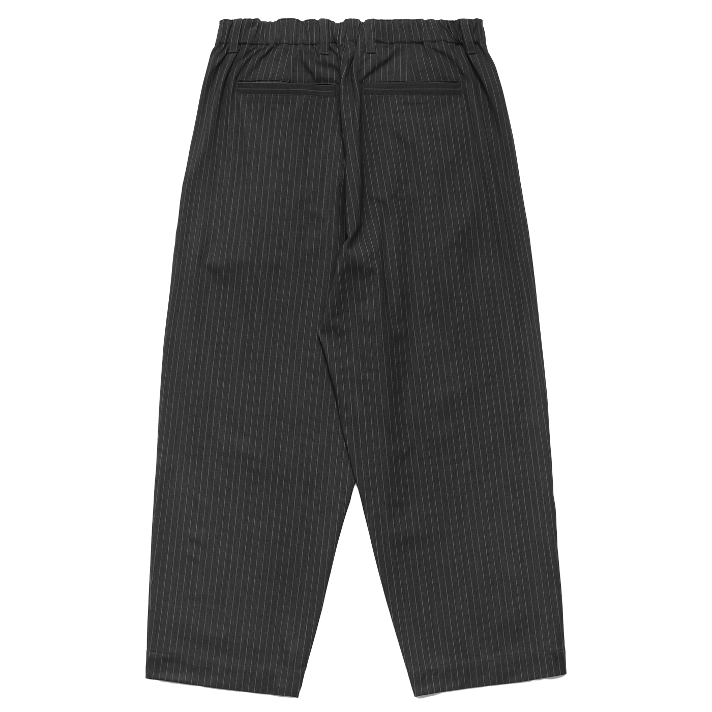 Metalwood Studio Elastic Waist Baggy Pant Grey Pinstripe