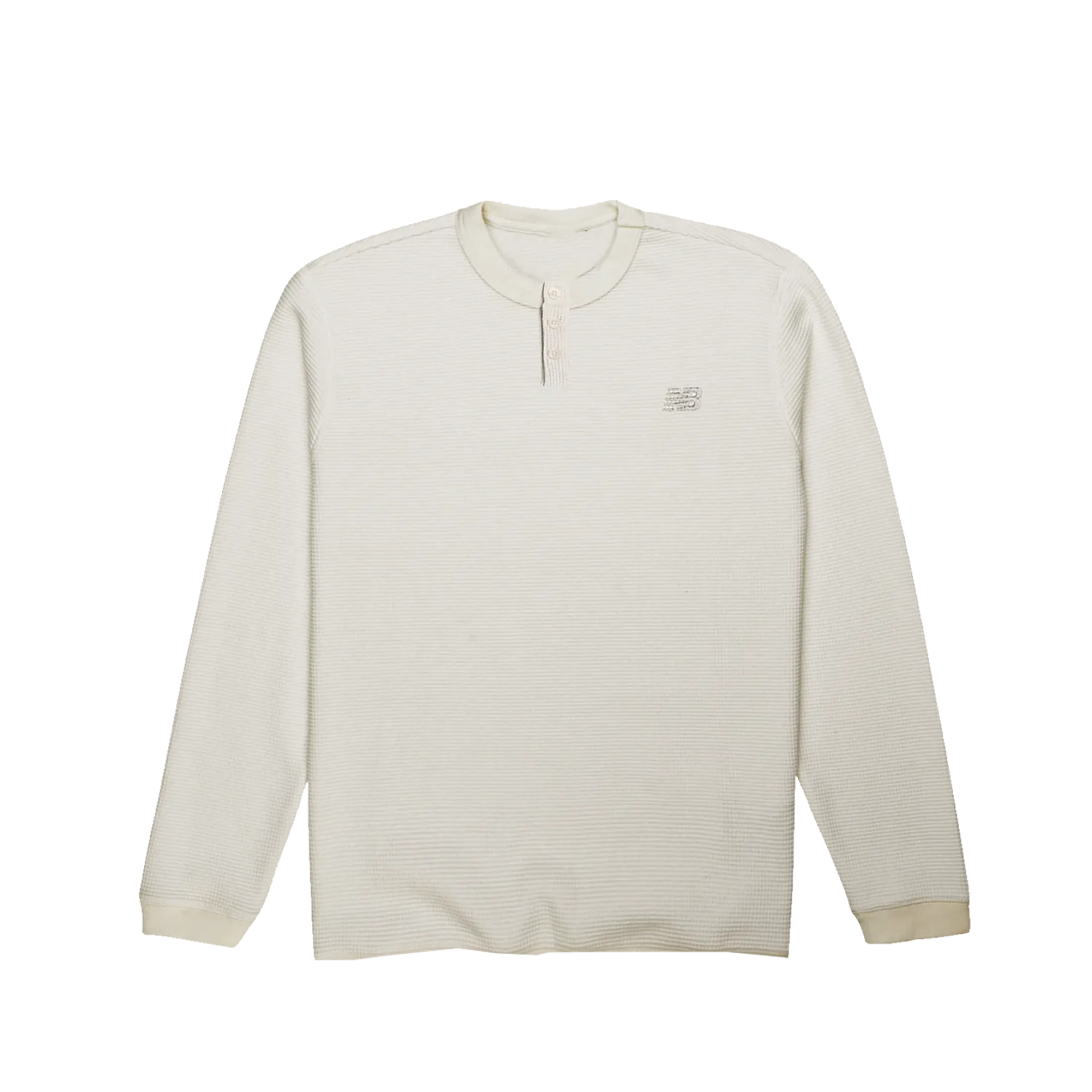 New Balance Numeric Waffle Knit Long Sleeve Henley Oeatmeal Heather MT51958OTH - ARROW & BEAST