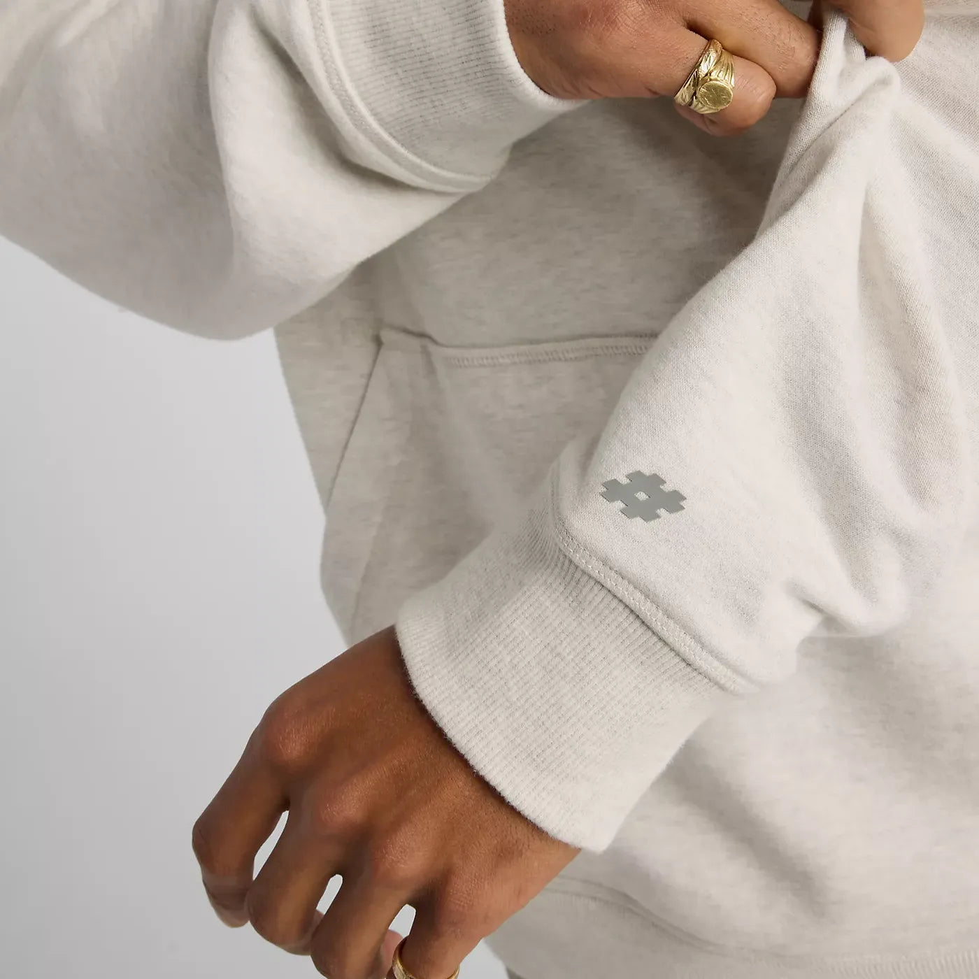 New Balance Numeric French Terry Hoodie Oatmeal Heather MT51960OTH - ARROW & BEAST