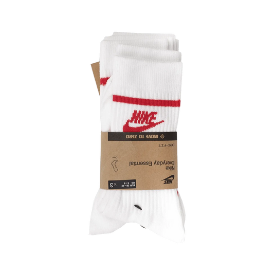 Nike Sportswear Dri-Fit Everyday Essential Socks White Red