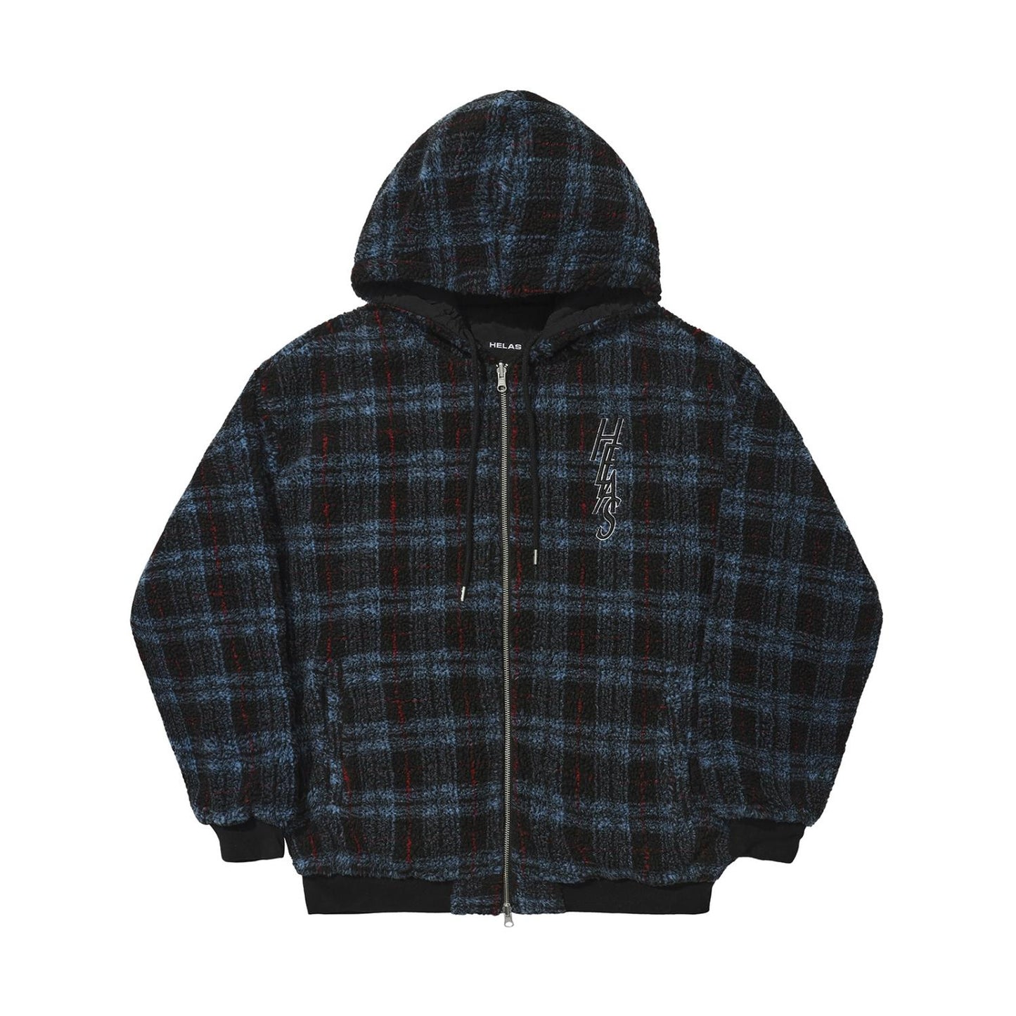 Helas Limited Ocaro Reversible Checkered Zip Jacket Navy