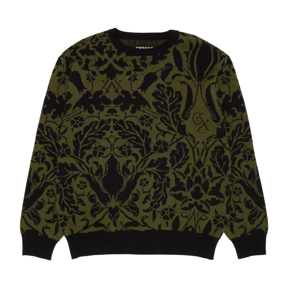 GX1000 Jacquard Knit Floral Sweater Black / Green - ARROW & BEAST