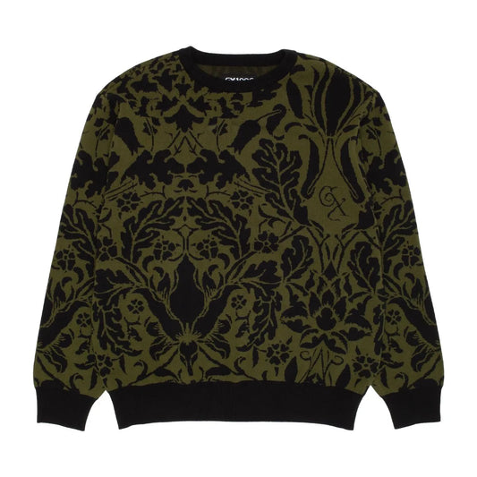GX1000 Jacquard Knit Floral Sweater Black / Green - ARROW & BEAST