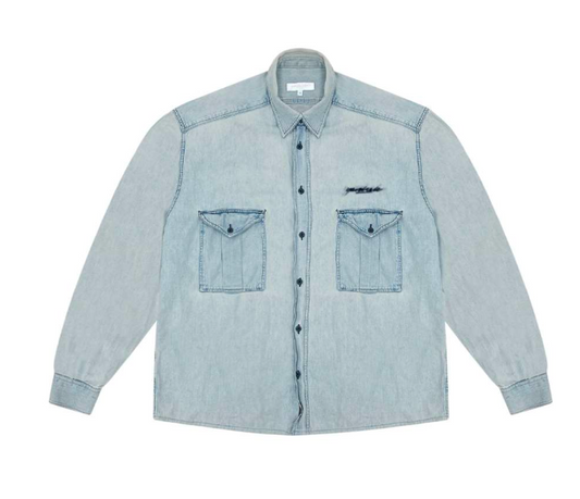 Yardsale XXX Stone Washed Denim Shirt (Blue) Blue