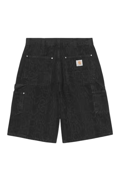 Carhartt OG Double Knee Short Snake Camo Black heavy stone wash