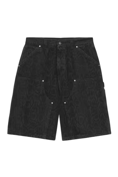 Carhartt OG Double Knee Short Snake Camo Black heavy stone wash