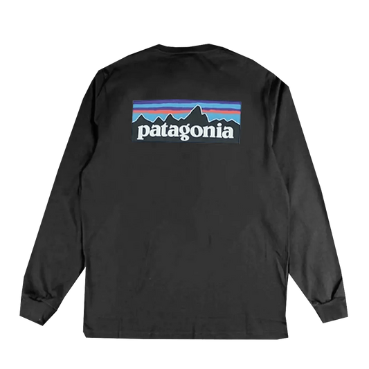 Patagonia P-6 Logo LS Responsibili Tee Black