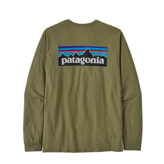 Patagonia P-6 Logo LS Responsibili Tee Buckhorn Green