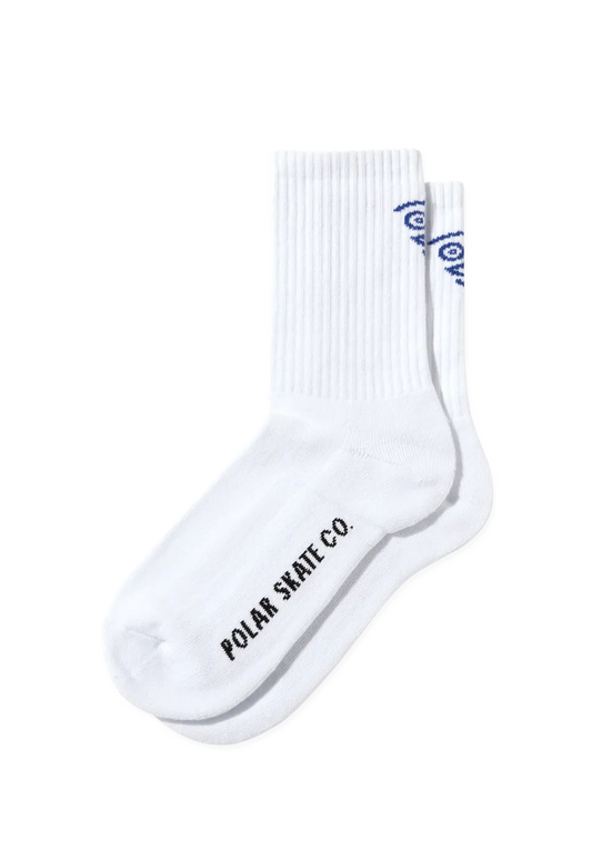Polar Skate Co. Face Socks White - ARROW & BEAST