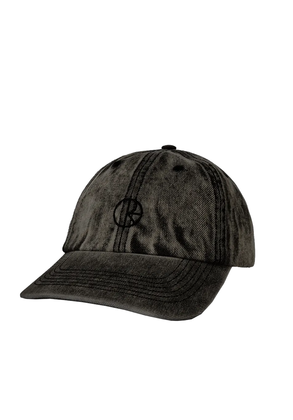 Polar Skate Co. Stroke Logo Denim Cap Dark Acid Black