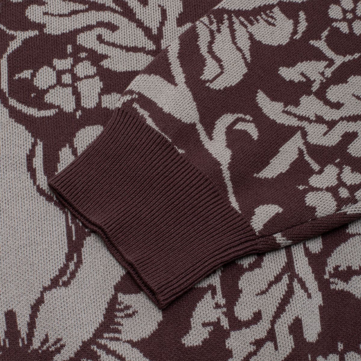 GX1000 Jacquard Knit Floral Sweater Brown / Cream - ARROW & BEAST