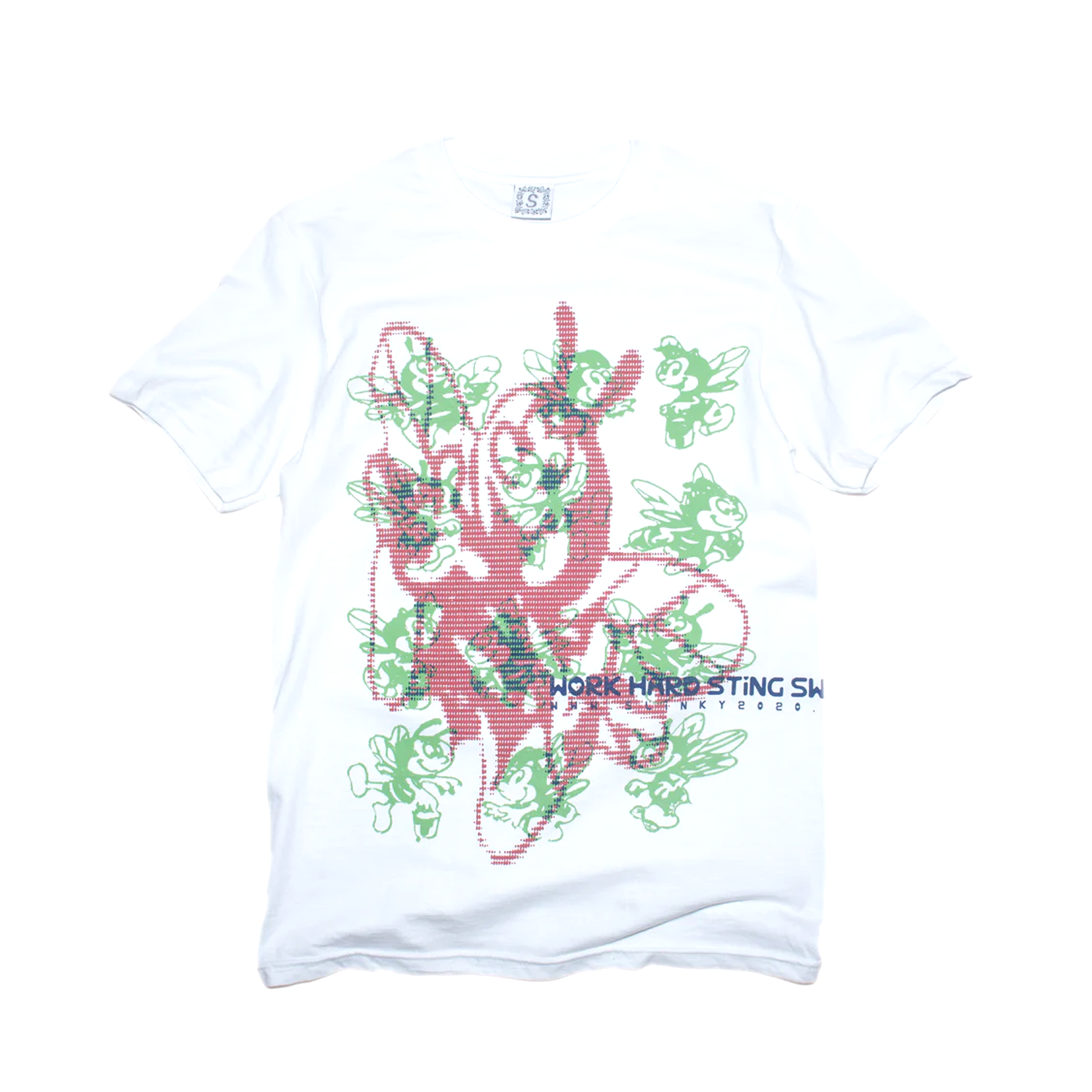 Slinky2020 Working Hard Sting Sweet T-Shirt White