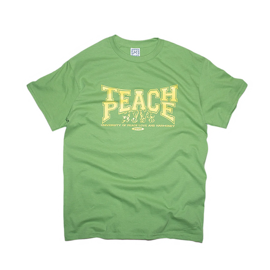 Slinky2020 Teach Peace T-Shirt Kiwi Green