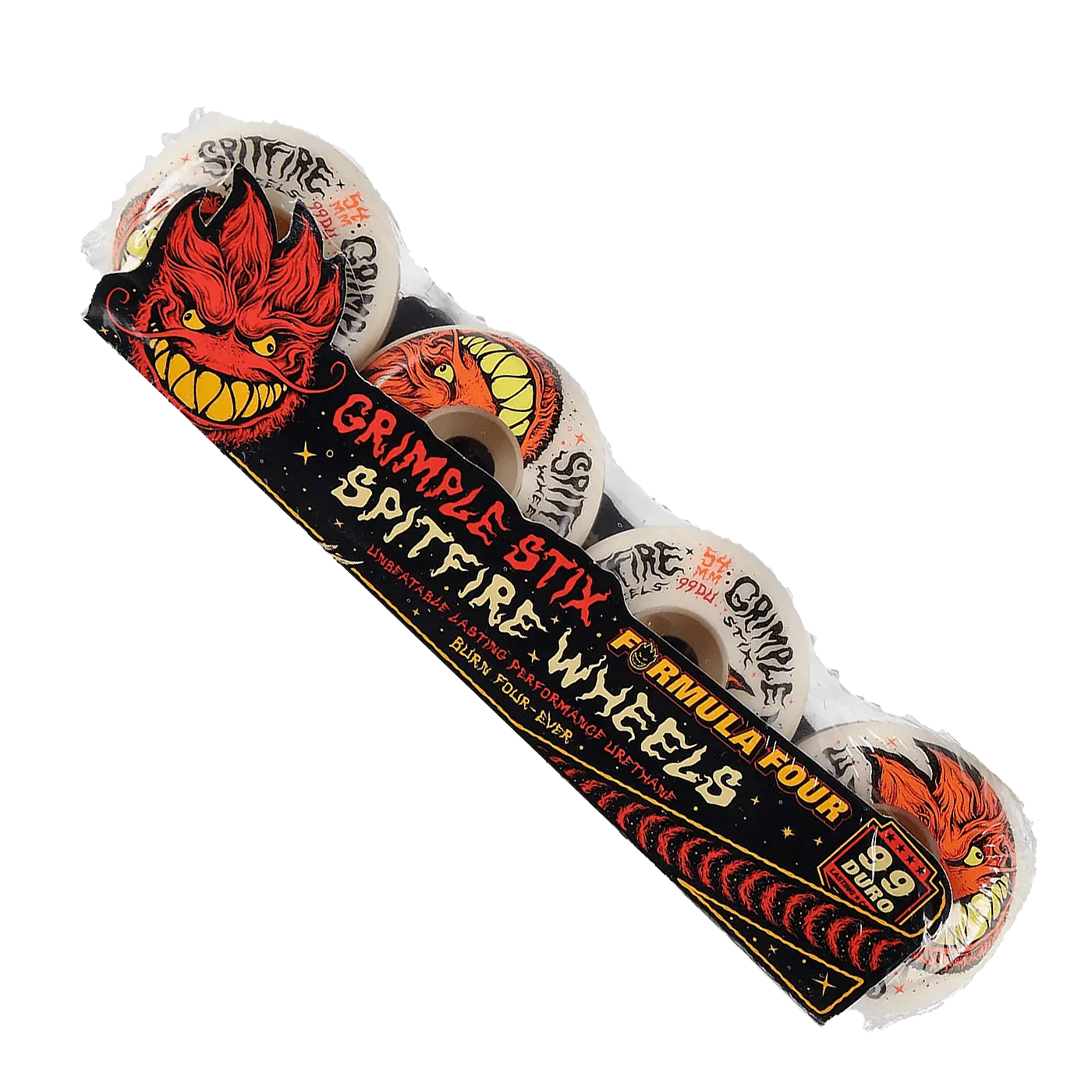 Spitfire Formula Four Grimplehead Lock-Ins Full 99A Wheels Red - ARROW & BEAST