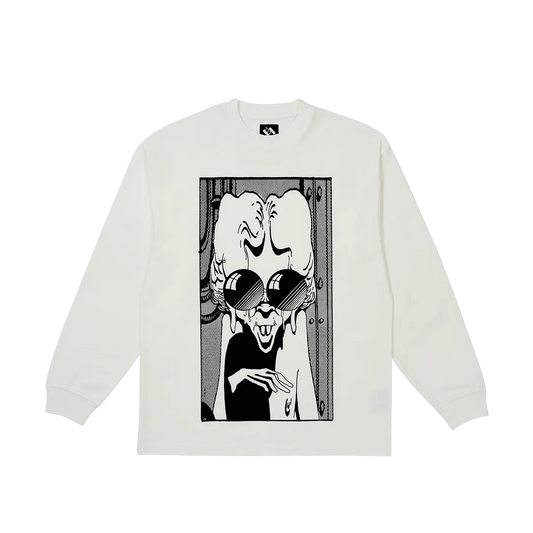 The Trilogy Tapes TTT Comics Flat Shades Longsleeve White - ARROW & BEAST