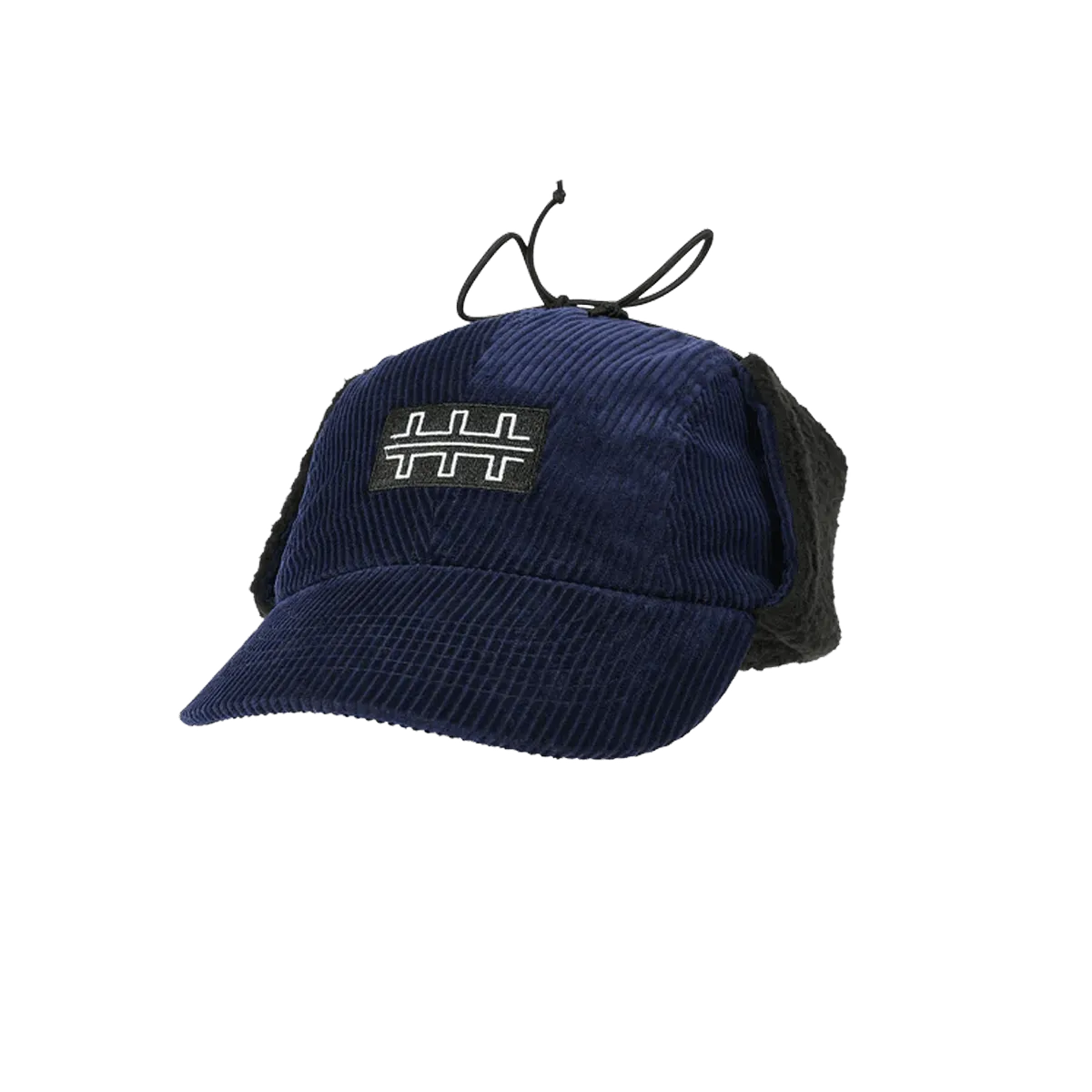 The Trilogy Tapes TTT Cord Earflap Cap Navy - ARROW & BEAST