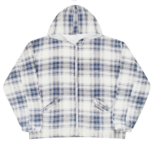 Yardsale XXX Plaid Wool Jacket Blue/White - ARROW & BEAST