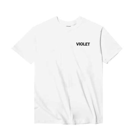 Violet Peace Tee White