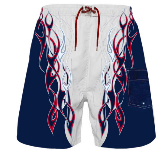 Yardsale XXX Flame Swimming Shorts (Navy/White) Navy/White