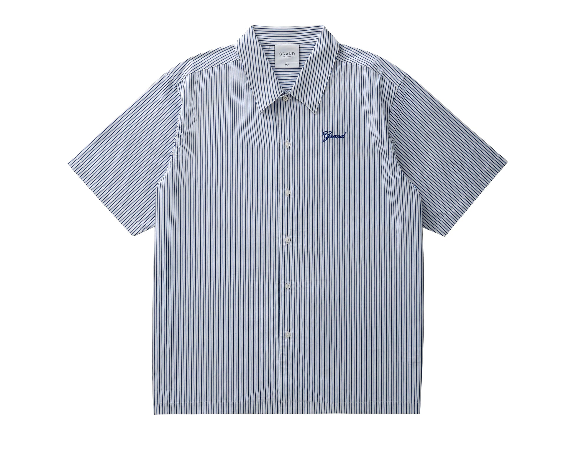 GRAND Collection Striped Poplin Shirt Blue White - ARROW & BEAST