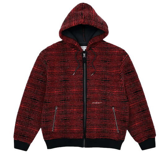 Yardsale XXX Sherpa Fleece Hood Red Black - ARROW & BEAST