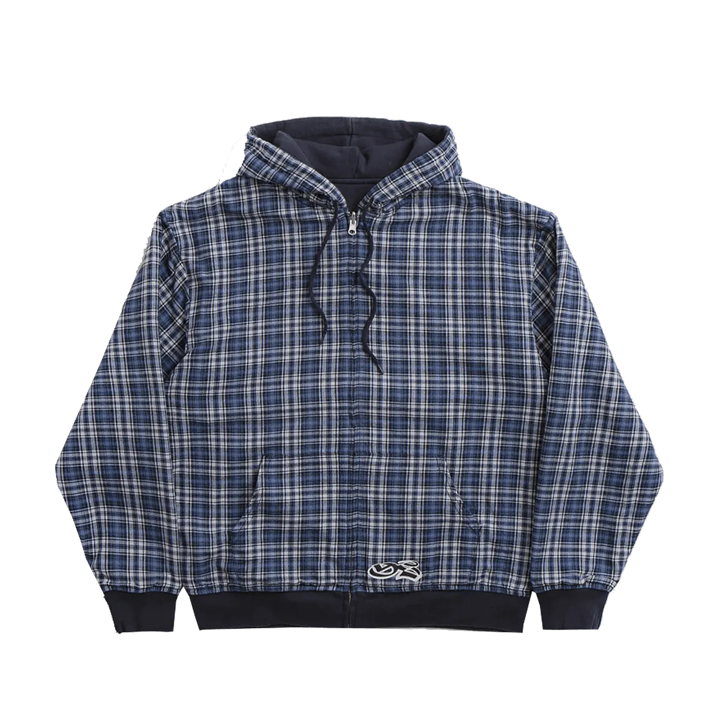 Yardsale XXX Reversible Flannel Hoodie Blue
